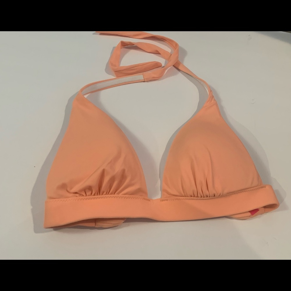 Victoria’s Secret Triangle Push-Up Bikini Top, size Small, in Creamsicle Orange